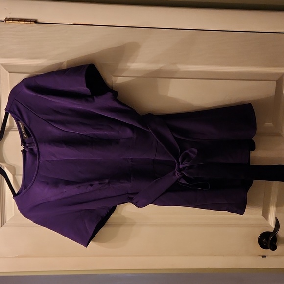 Lane Bryant Royal Purple Zip-up Blouse Size 18 - Picture 4 of 4